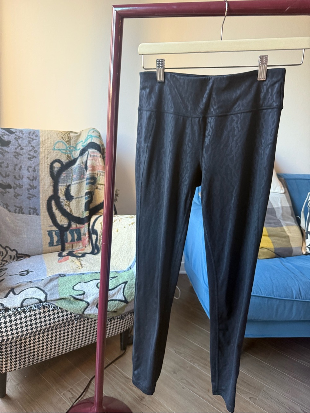 Sweaty Betty All Day Emboss Leggings Black Sz S